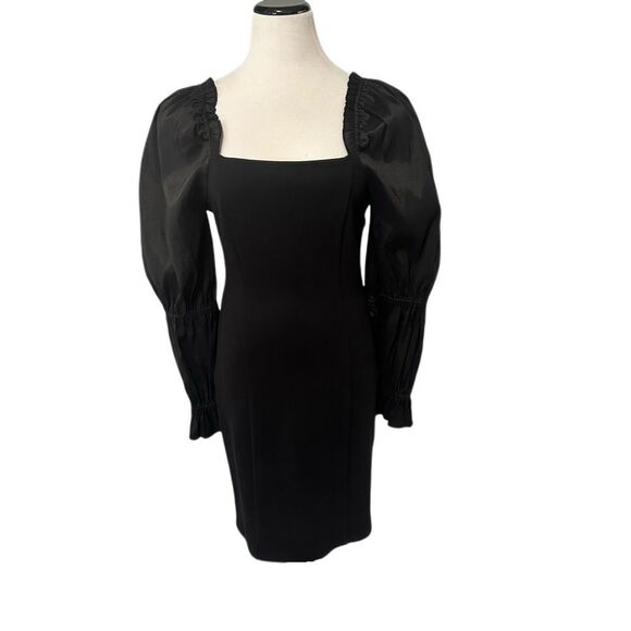 New! a loves a Black Dress With Puff Sleeves Sz S - Picture 3 of 8